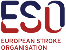 ESO logo with blue and red